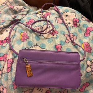 Purple Leather Women's Bag